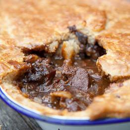 Venison and ale casserole or pie